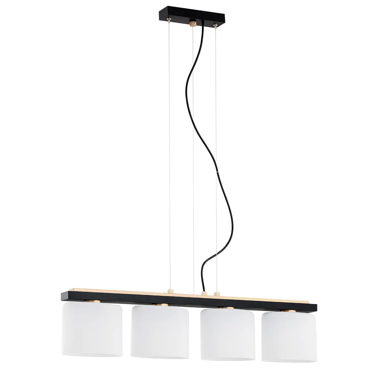 Lampa wisząca CANOA x4 czarna złota biała 105 cm - 1814