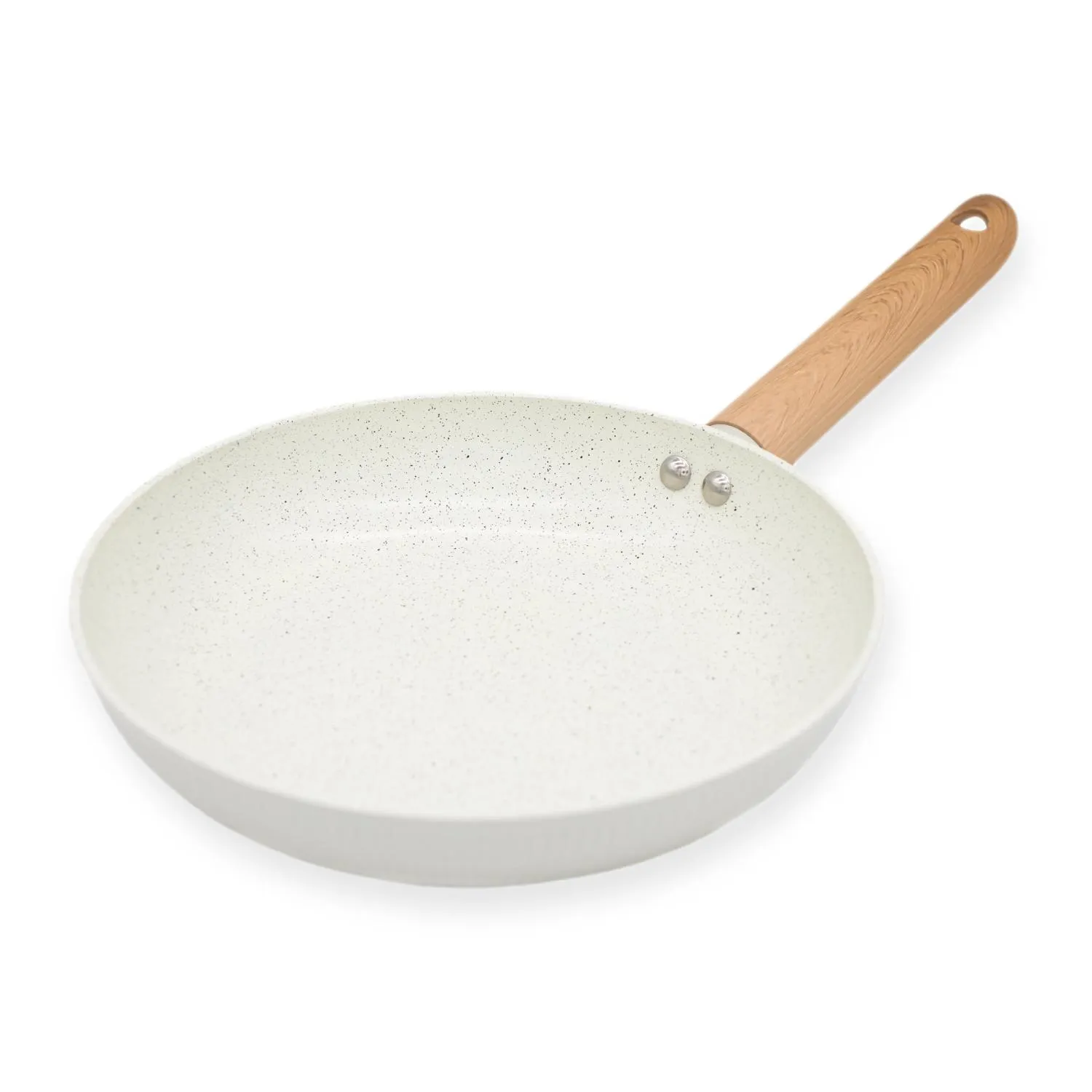 image patelnia, ceramiczna, płaska, drewniana_rączka, powłoka_przeciw_przywieraniu