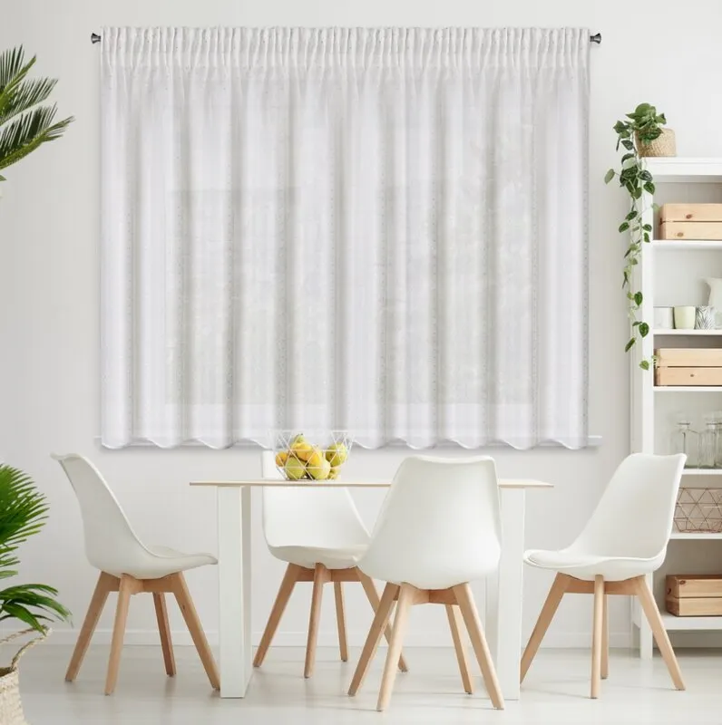 FIRANA GOTOWA SIBEL NA TAŚMIE 300X150 CM BIAŁY FIRANA GOTOWA SIBEL NA TAŚMIE 300X150 CM BIAŁY