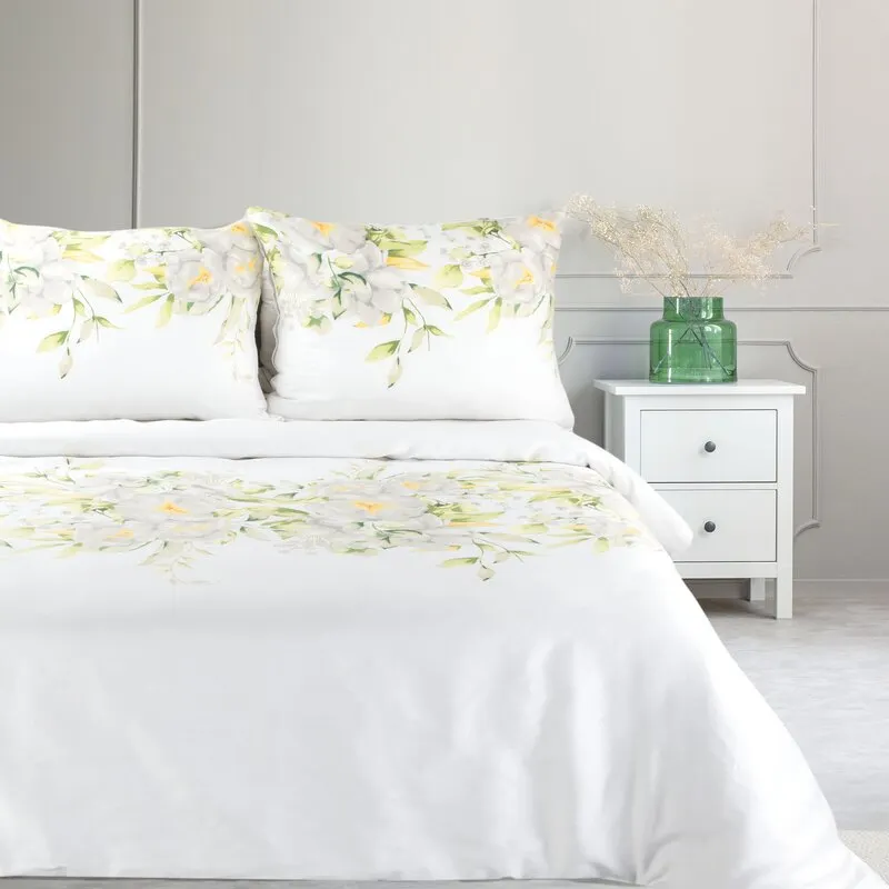 KOMPLET POŚCIELI SATYNOWEJ SPRING 22 220 X 200 CM BIAŁY KOMPLET POŚCIELI SATYNOWEJ SPRING 22 220 X 200 CM BIAŁY