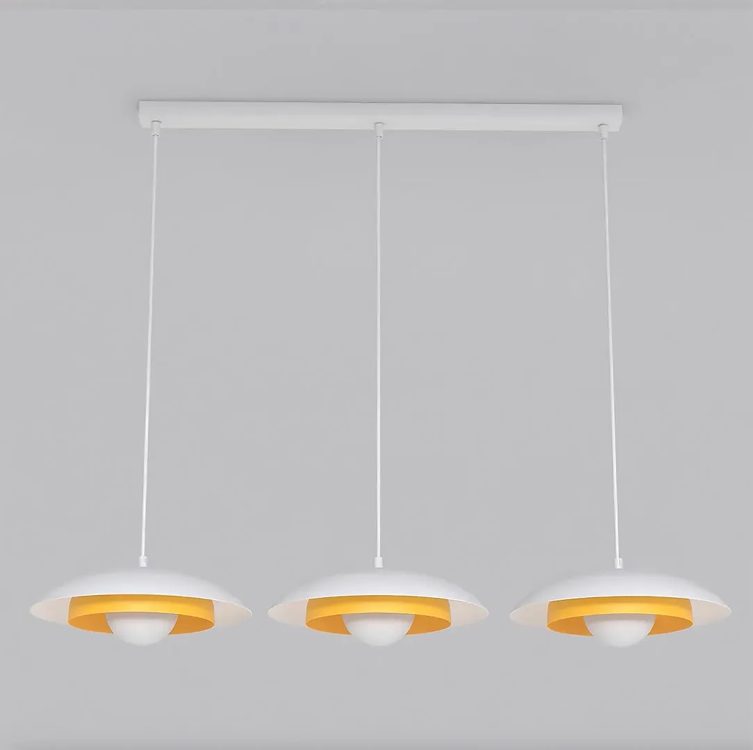 image lampa wisząca, lampa wisząca, lampa wisząca, trzy lampy, kolor żółty