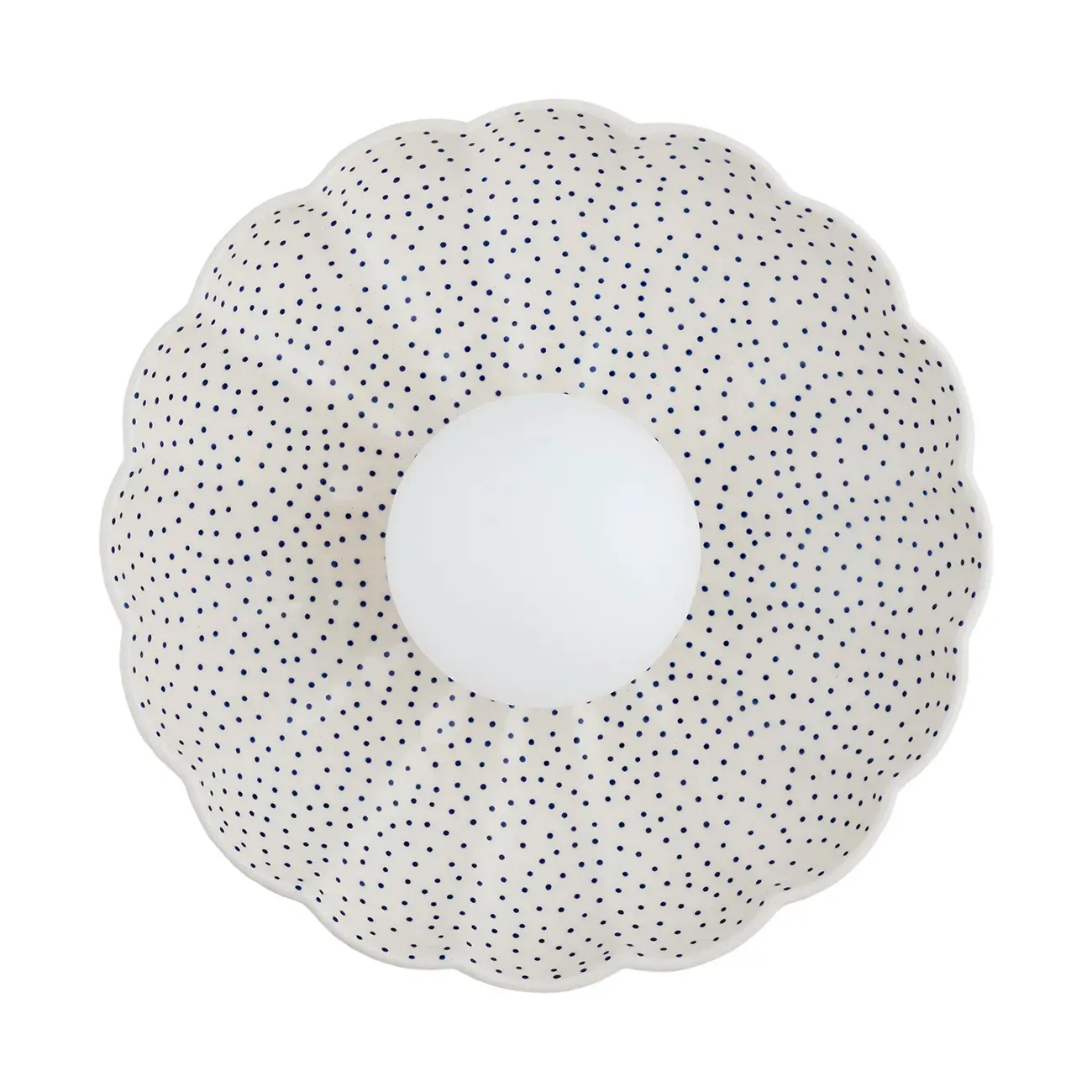 Kinkiet w kształcie muszli BOLL ceramika bolesławiecka kremowy - 8934