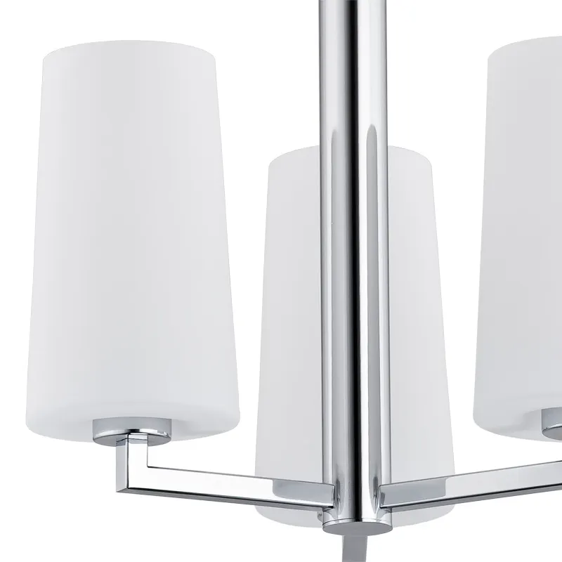 Żyrandol CAMELOT metalowy chromowany opal 58x46cm - 1224