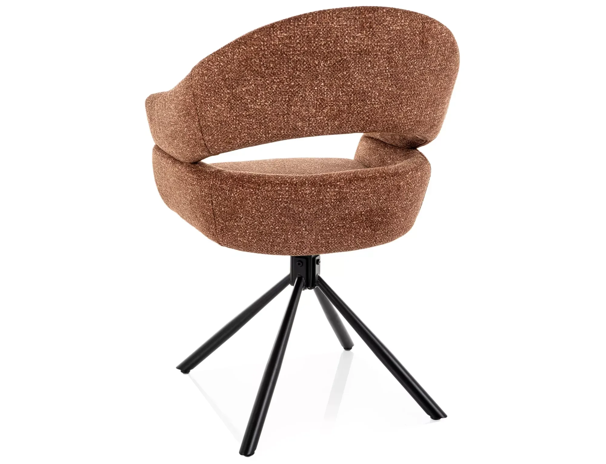 Krzesło obrotowe z podłokietnikami BORGO LEO 180 st. camel czarny - BORGOLECCM