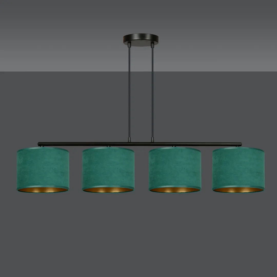 Lampa wisząca HILDE 4 czarny zielony — zdjęcie 3