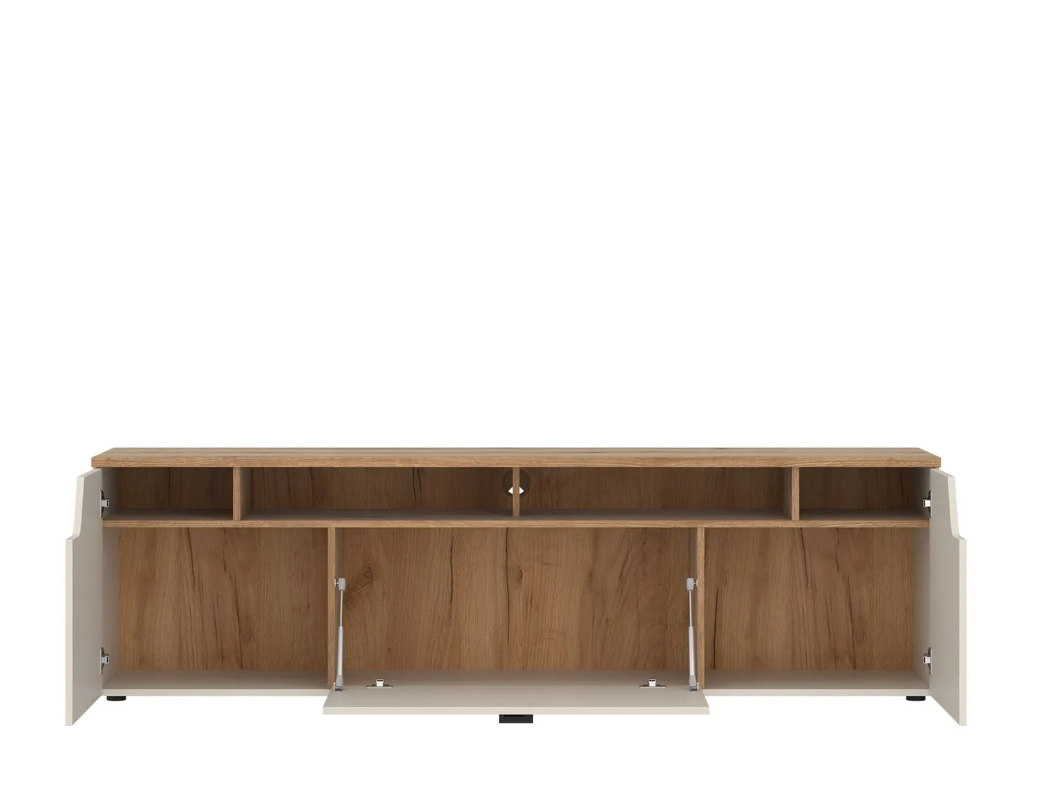 Szafka RTV 2-drzwiowa z 1 klapą CUT OUT 02 | CTUF02 | cashmere dąb coast evoke - 6000000019804