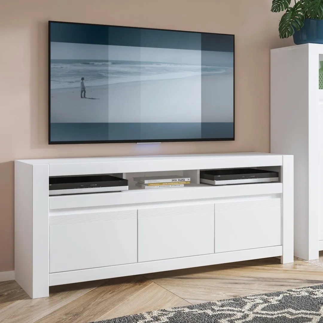 Szafka RTV 2-drzwiowa z 1 szufladą NOVI NVIF01 Biały - 6000000008096