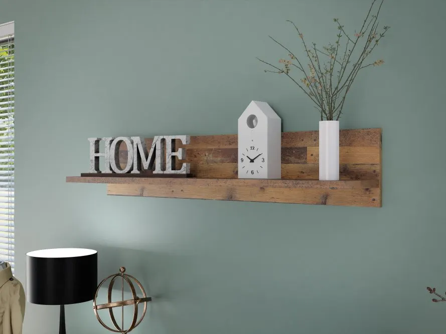 Półka ścienna CLIF 120 cm - old wood vintage - CLFB01-H51