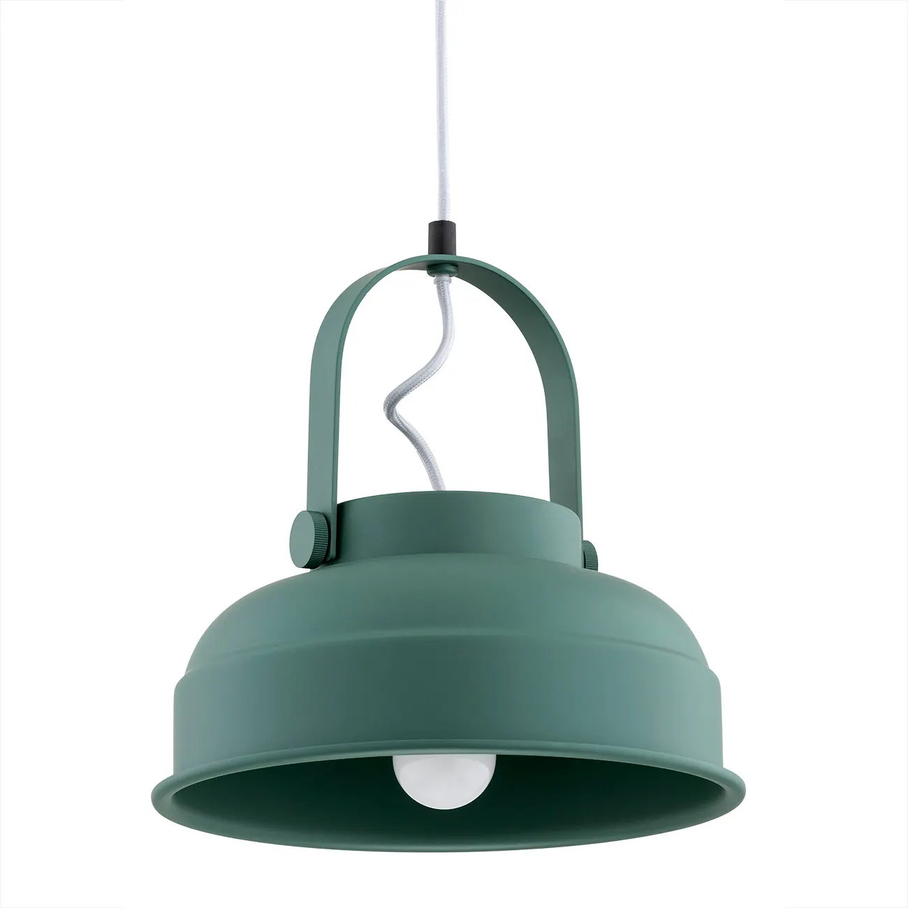 Lampa wisząca DAKOTA zielona z białym przewodem 109 cm - 8287