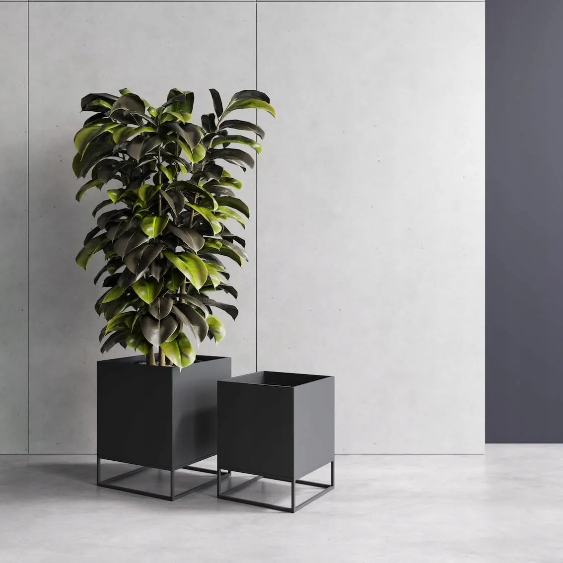 DONICZKA-osłonka na donice metalowa BORDEAUX XS czarna - LD_TZ000114