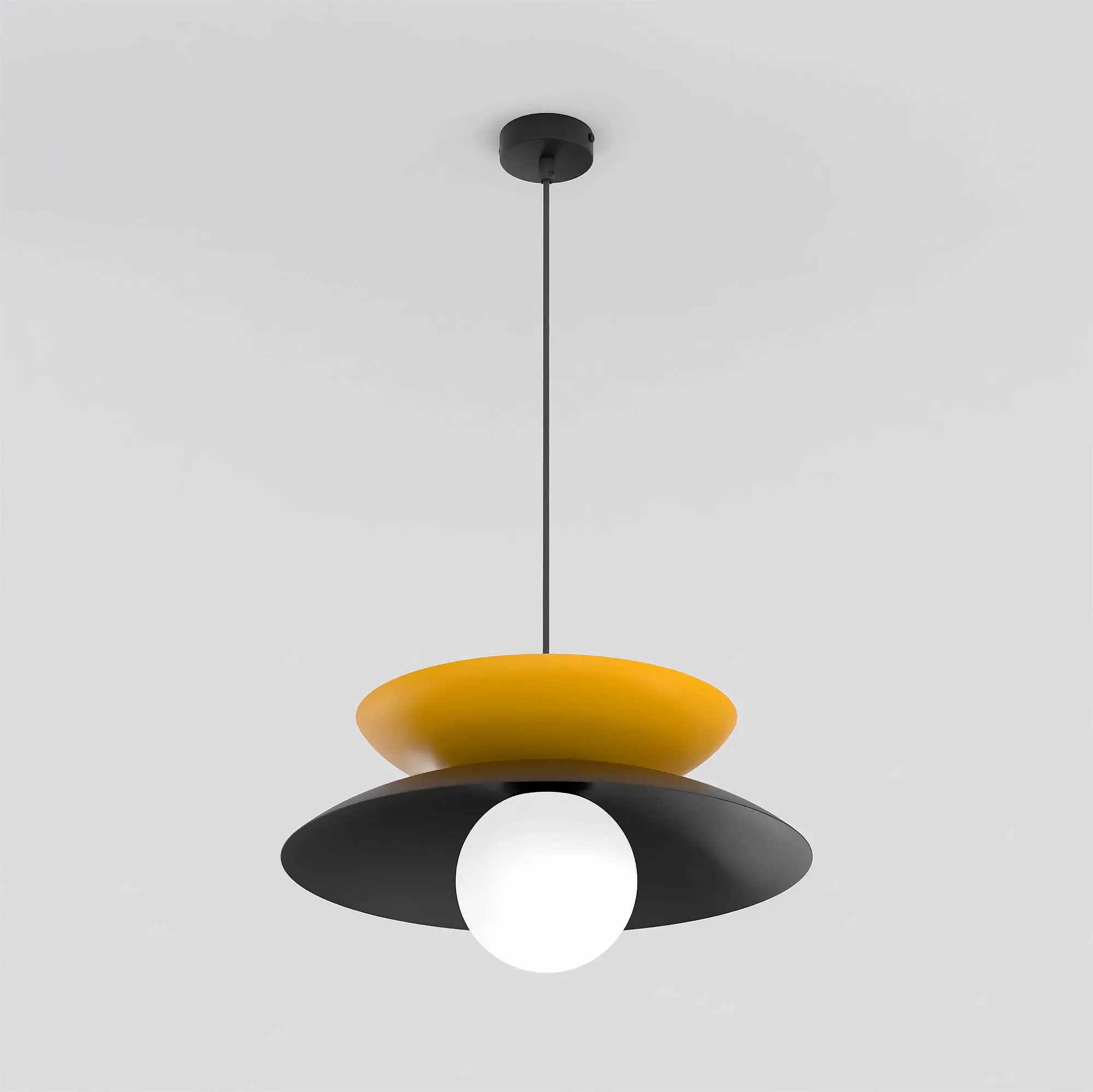 lampa wisząca, kinkiet, czarna, żarówka, design modern