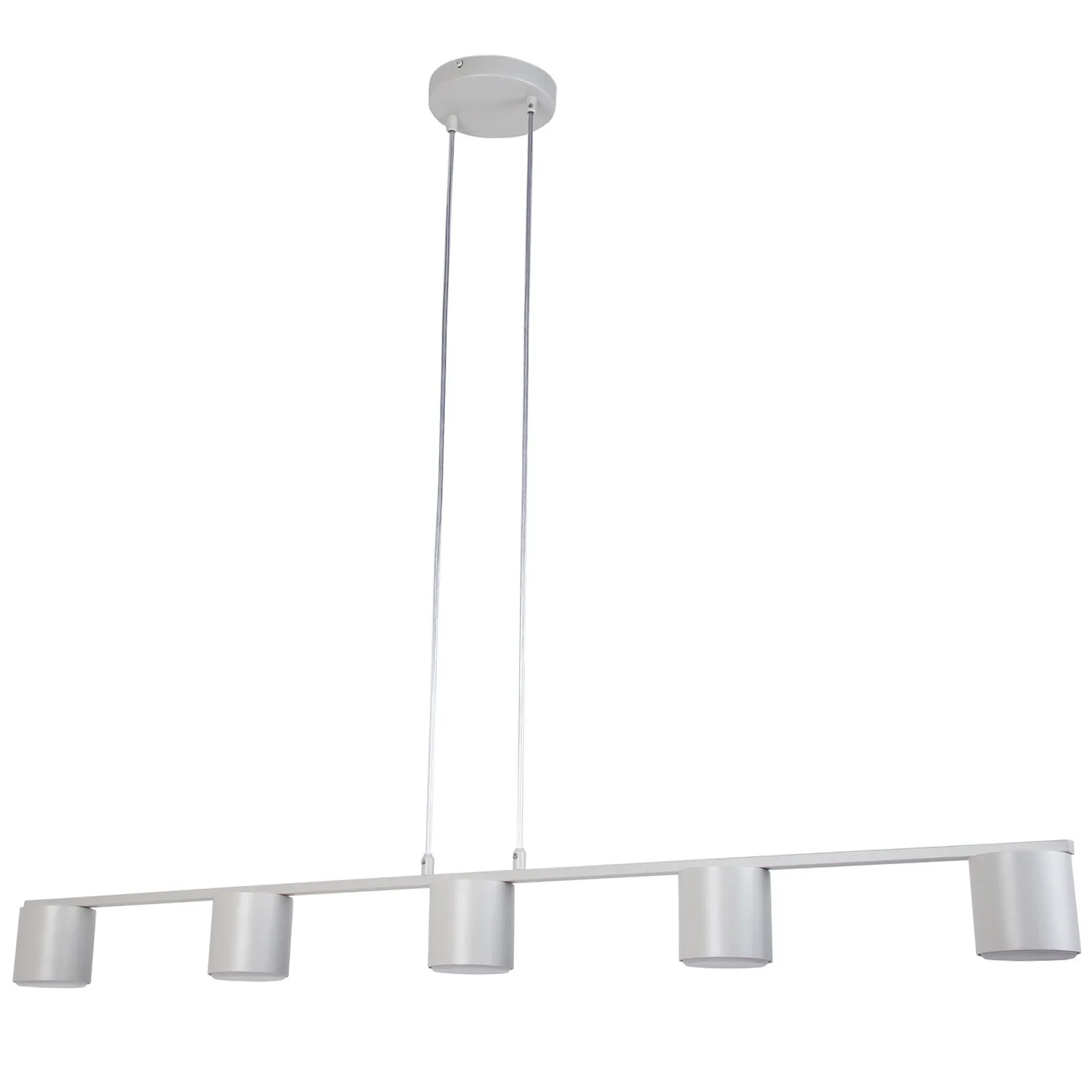 Lampa wisząca stalowa MILA 5 szary beż