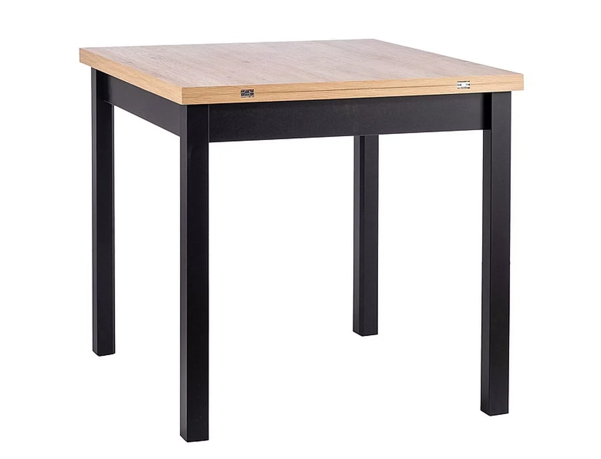 Stół kwadratowy rozkładany FLIP 80x80(160) dąb artisan, czarny Stół kwadratowy rozkładany FLIP 80x80(160) dąb artisan, czarny
