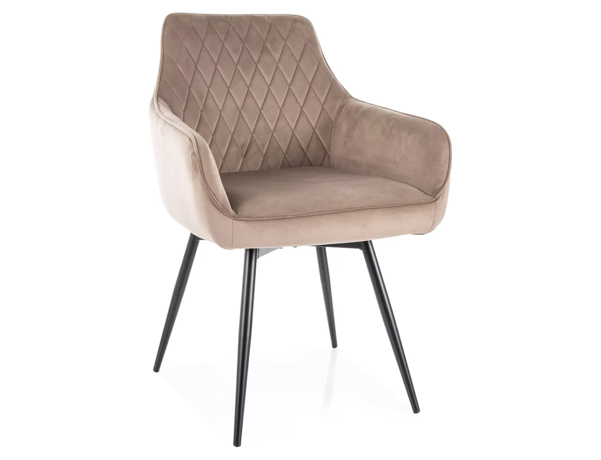 Krzesło MARLO VELVET czarny stelaż, ciemnobeżowy BLUVEL 40 Krzesło MARLO VELVET czarny stelaż, ciemnobeżowy BLUVEL 40