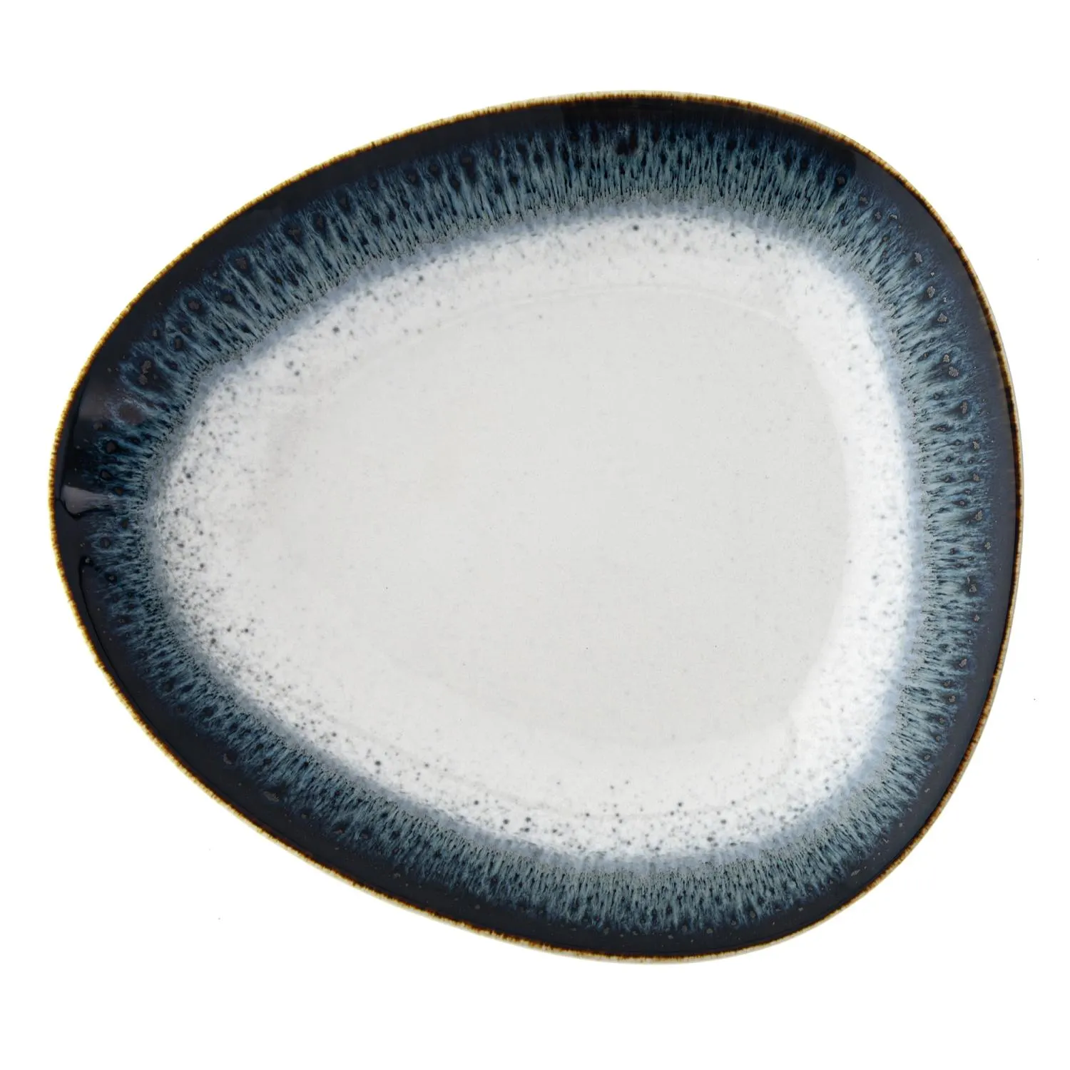 talerz, ceramiczny, niebieski gradient, obły kształt, ozdobny