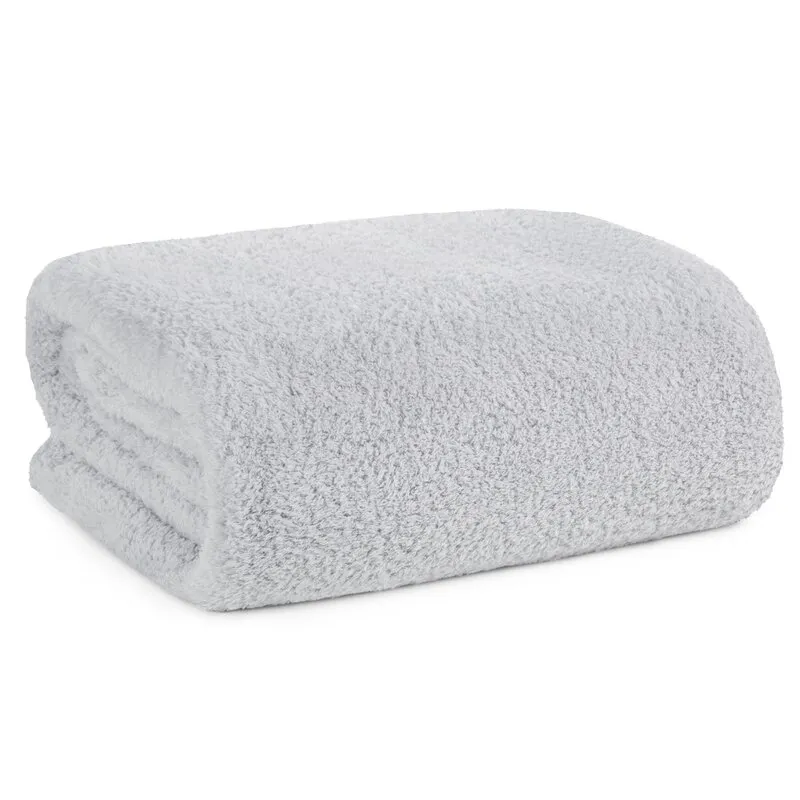 Miękki polarowy koc D91 LORI 70 X 160 CM SREBRNY - EU_452268