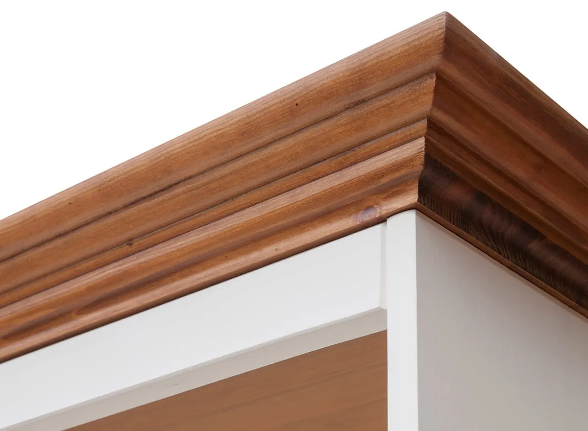 Regał sosnowy BELLUNO ELEGANTE biały, dąb - PL007B/D