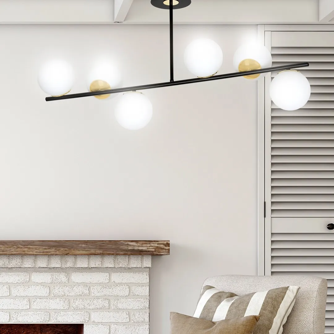 Lampa sufitowa FLOKI Czarny/Złoty 1022/6 - 1022/6