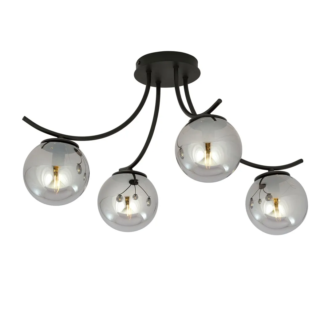 Lampa sufitowa  BOSTON Czarny 1110/4