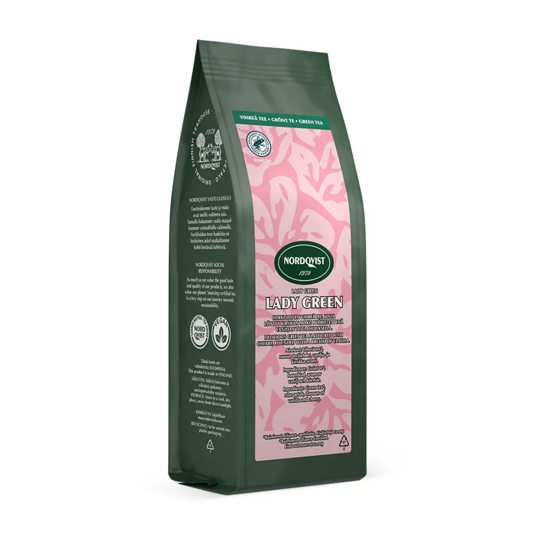 Herbata zielona LADY GREEN RFA 100g wiśniowo-waniliowa nuta Nordqvist