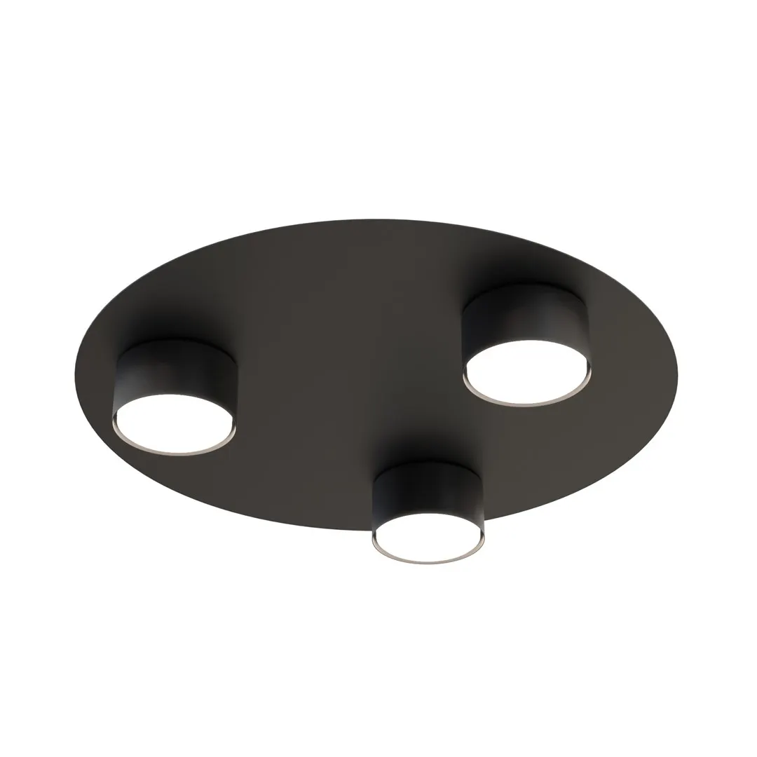 Lampa sufitowa BOLX 3 plafon czarna