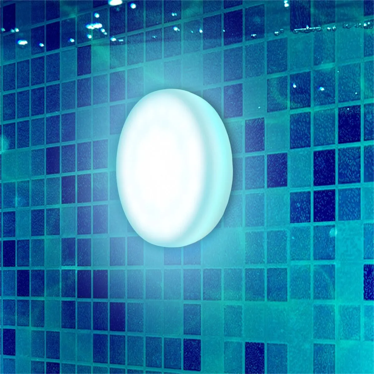panel, glow, round, bathroom, tile