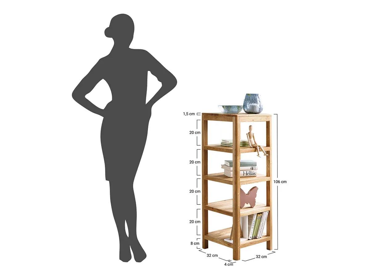 Regał dębowy Gialo 106x40x40 cm - 2SGIA28
