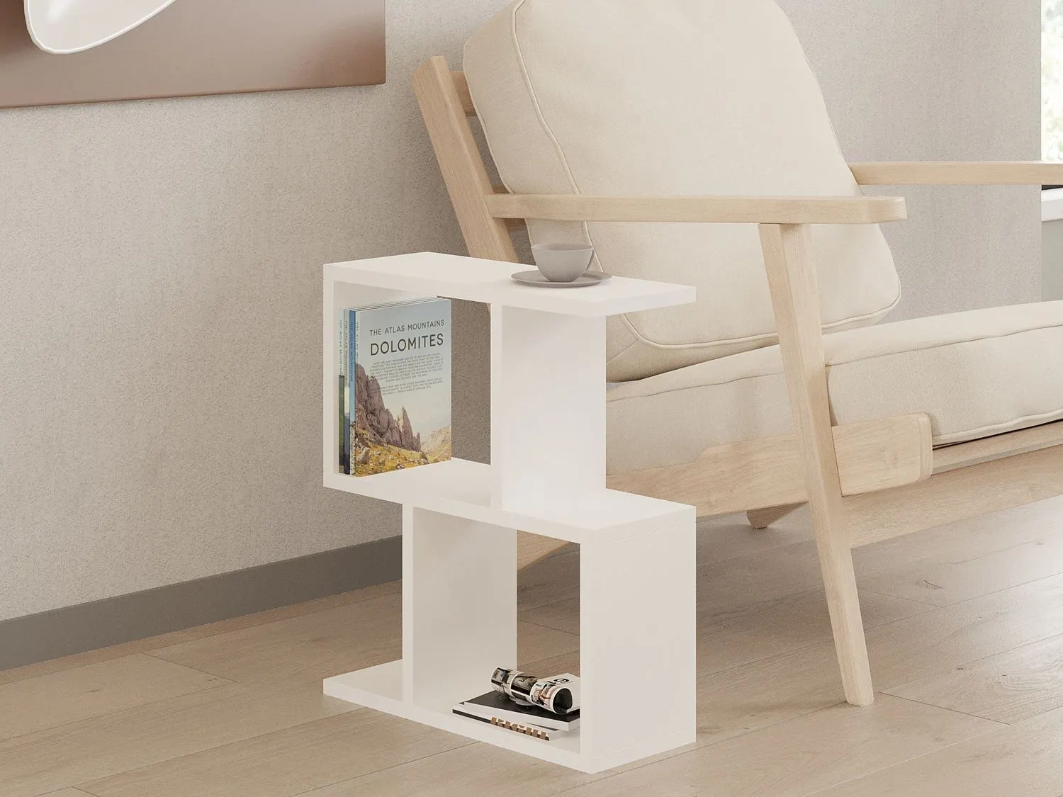 Stolik boczny wielofunkcyjny ZET 45x17 cm biały - ASI_835PUQ2813