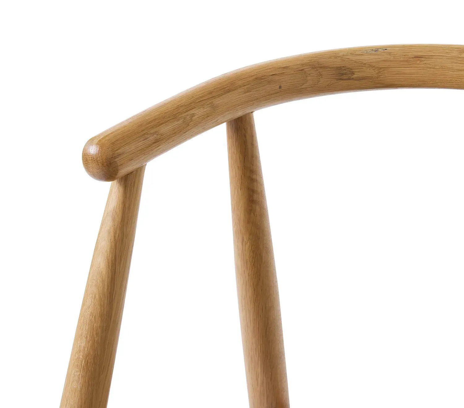 Krzesło drewniane okrągłe RELATE z podłokietnikami naturalny/beżowy - UN_49560002