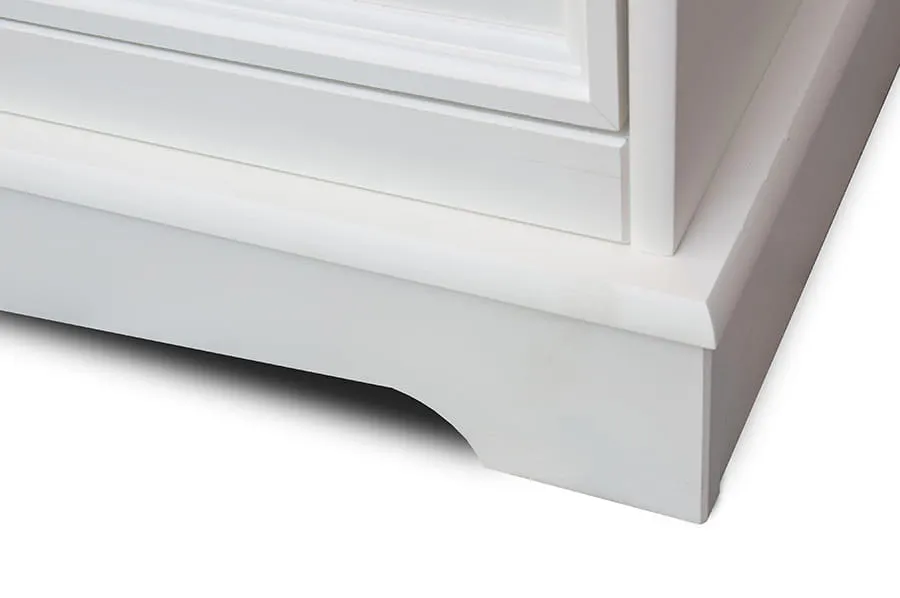 Szafka nocna z 2 szufladami BELLUNO ELEGANTE biały-orzech - PL013B/O