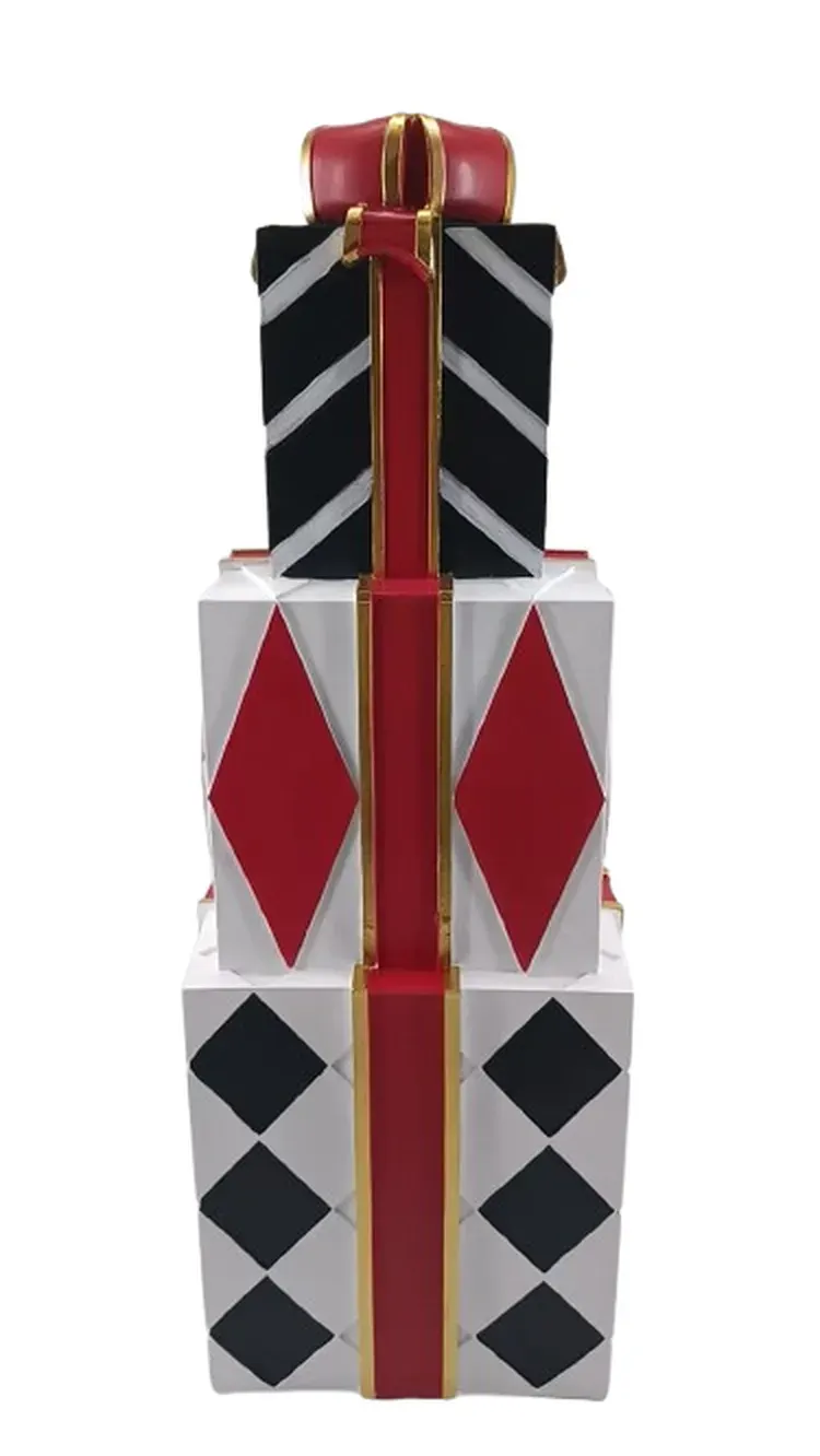 Dekoracja STOS PTREZENTÓW 66 cm wielokolorowy