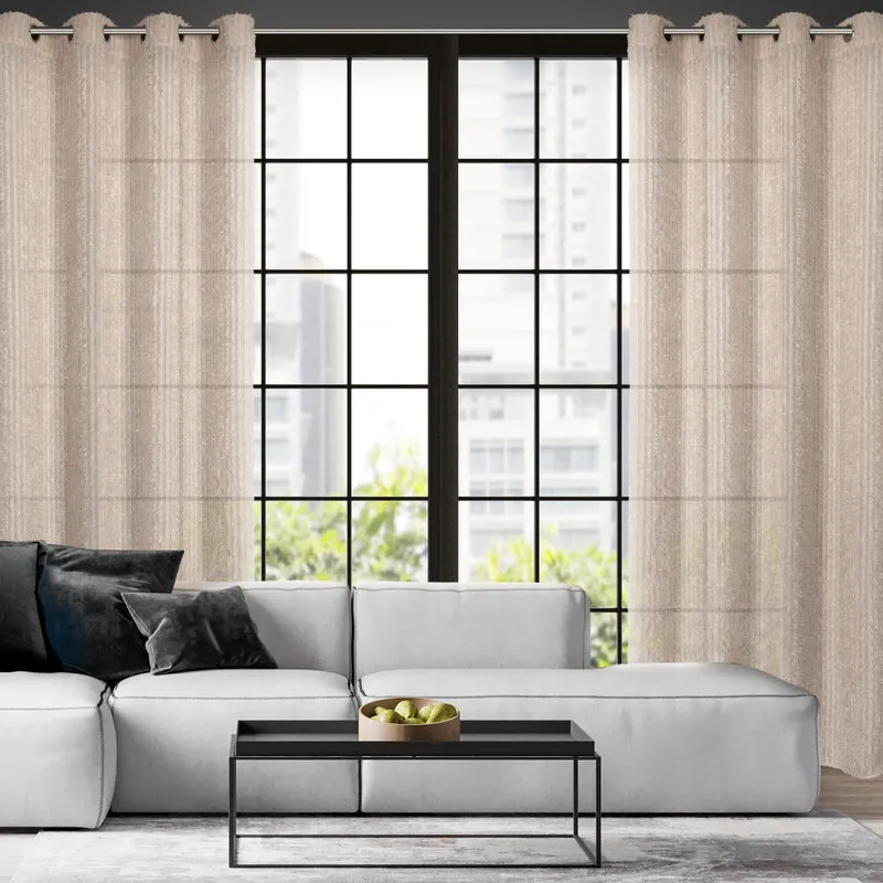 ZASŁONA GOTOWA SELMA 135 X 250 CM BEŻOWY - EU_459649