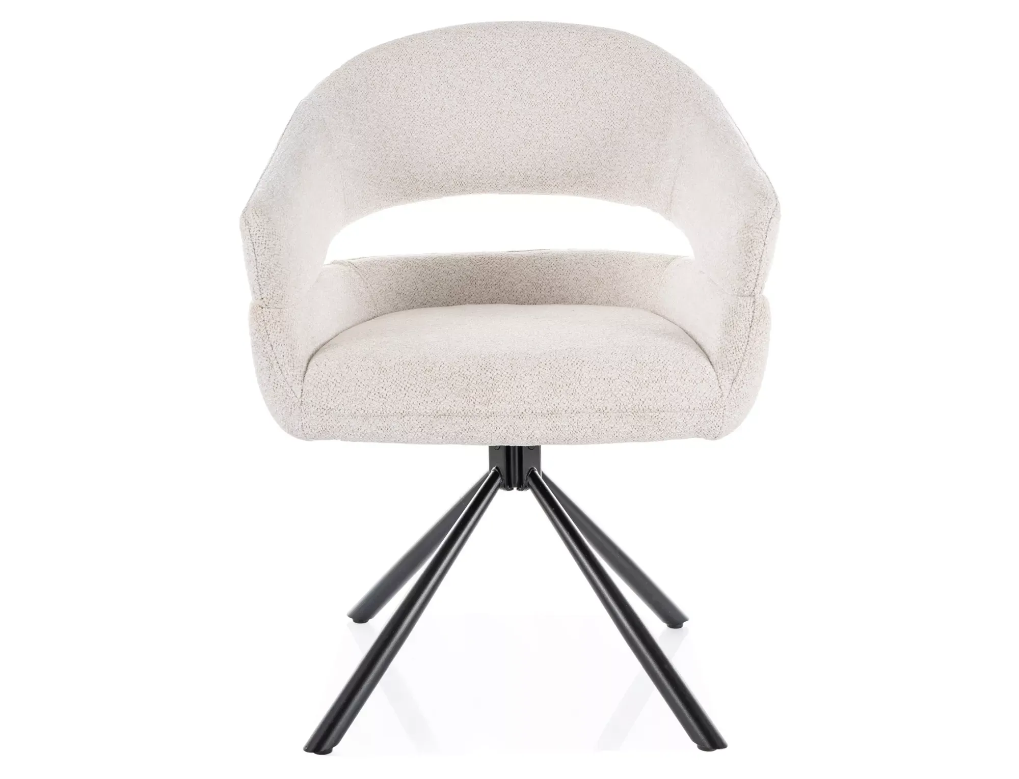 Krzesło jadalniane BORGO RAVEN jasny beż/czarne nogi - BORGORCBE