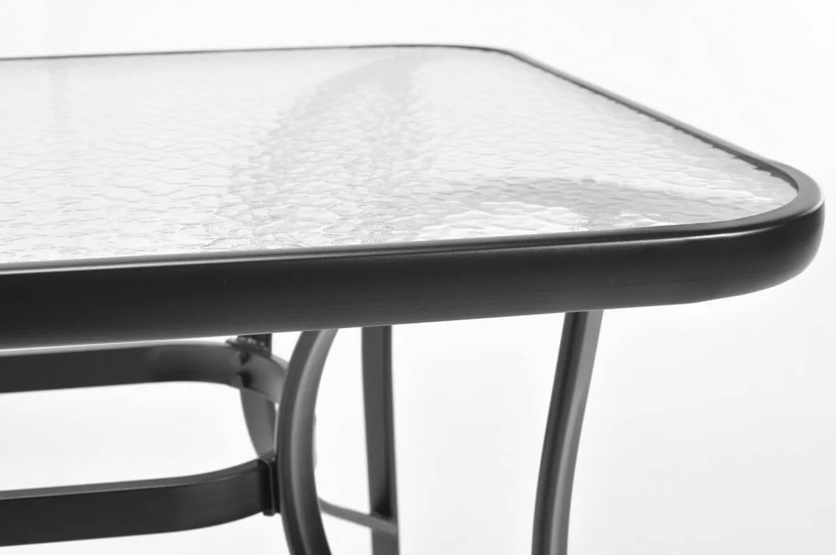 Zestaw ogrodowy PORTO - stół: 90x150 cm + 6 krzeseł - brązowy - FE5906948129528