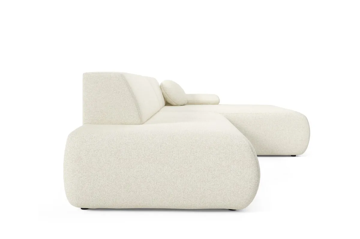 Narożnik rozkładany z pojemnikiem PUENTE 286 cm prawostronny kremowy - PUENTE_NAR_PUENTE03_P