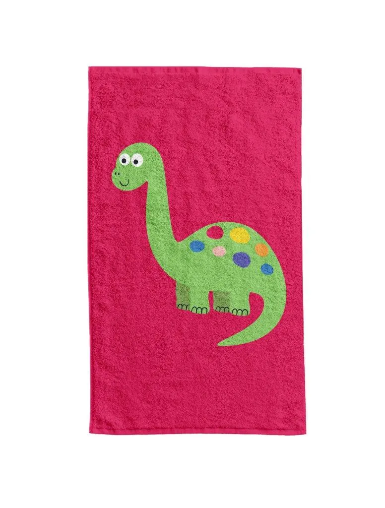 Ręcznik dla dziecka ZWIERZAKI 014 DINOZAUR 30x50 gramatura 350 czerwony - FARO_29681