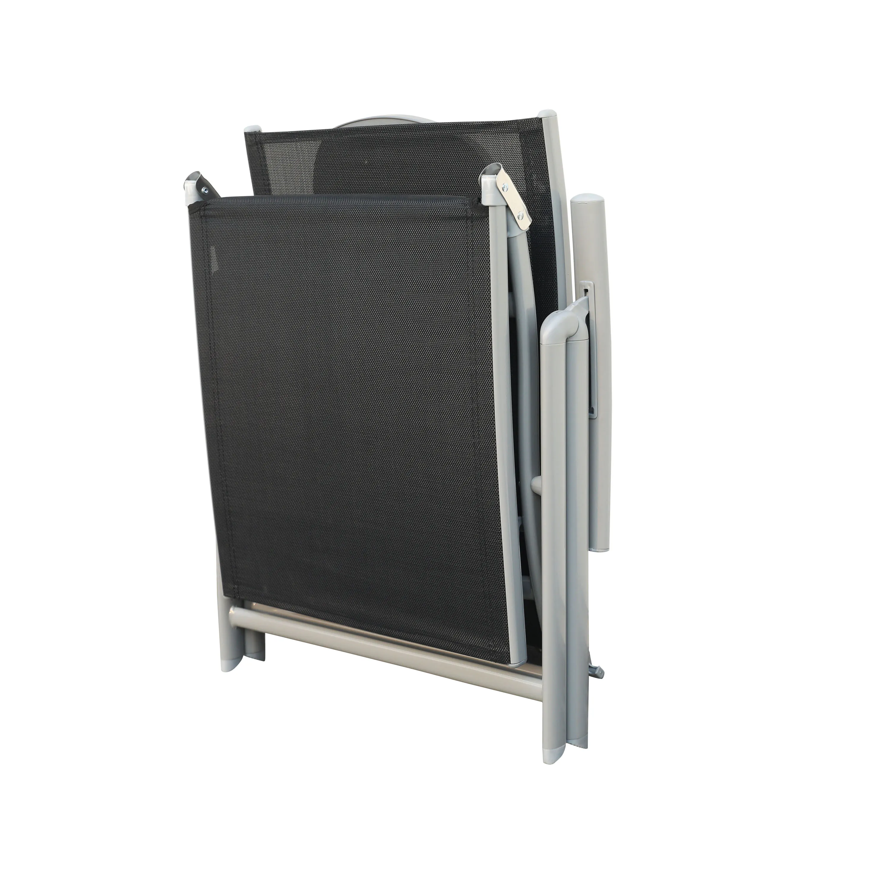 Leżak ogrodowy składany TARDY 182 cm aluminiowy czarny Zenjoy - TARDY_CZARNY