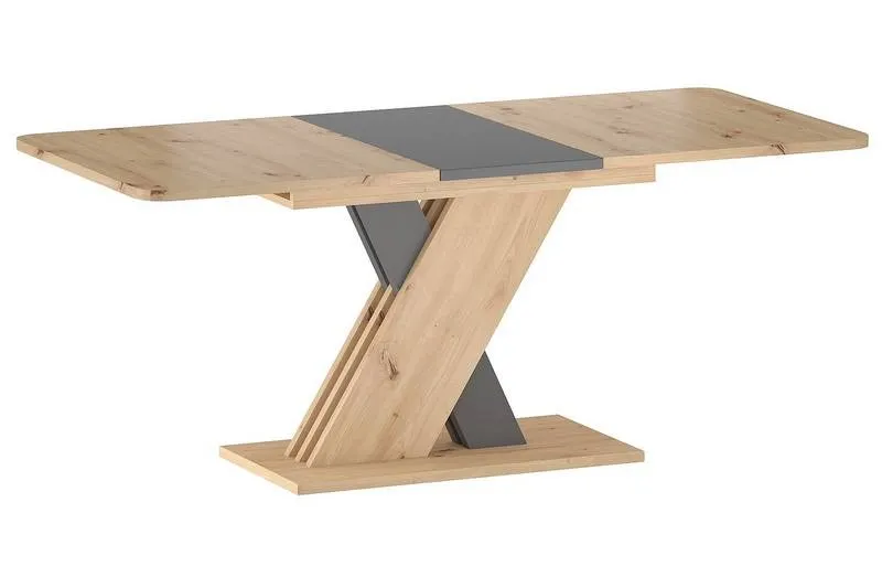 Stół rozkładany Exel 85x140(180) EXEL dąb artisan, antracyt - EXELDAAT140D