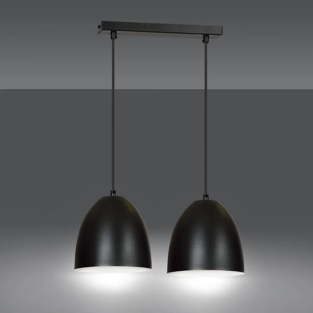 Lampa wisząca COSMO 1 czarny transparentny — zdjęcie 2