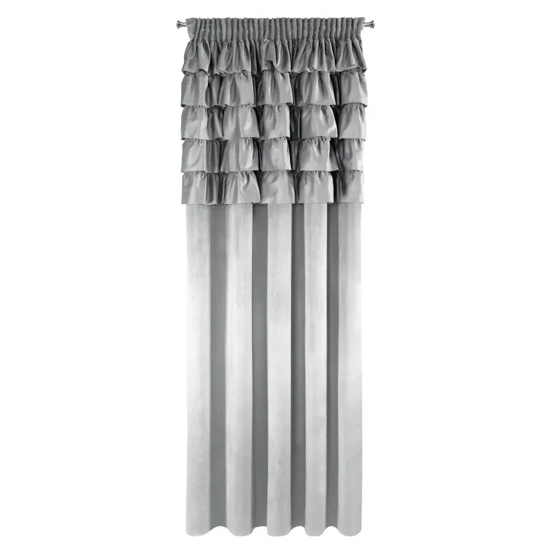 ZASŁONA GOTOWA AURA NA TAŚMIE 140 X 270 CM SREBRNY - EU_454071