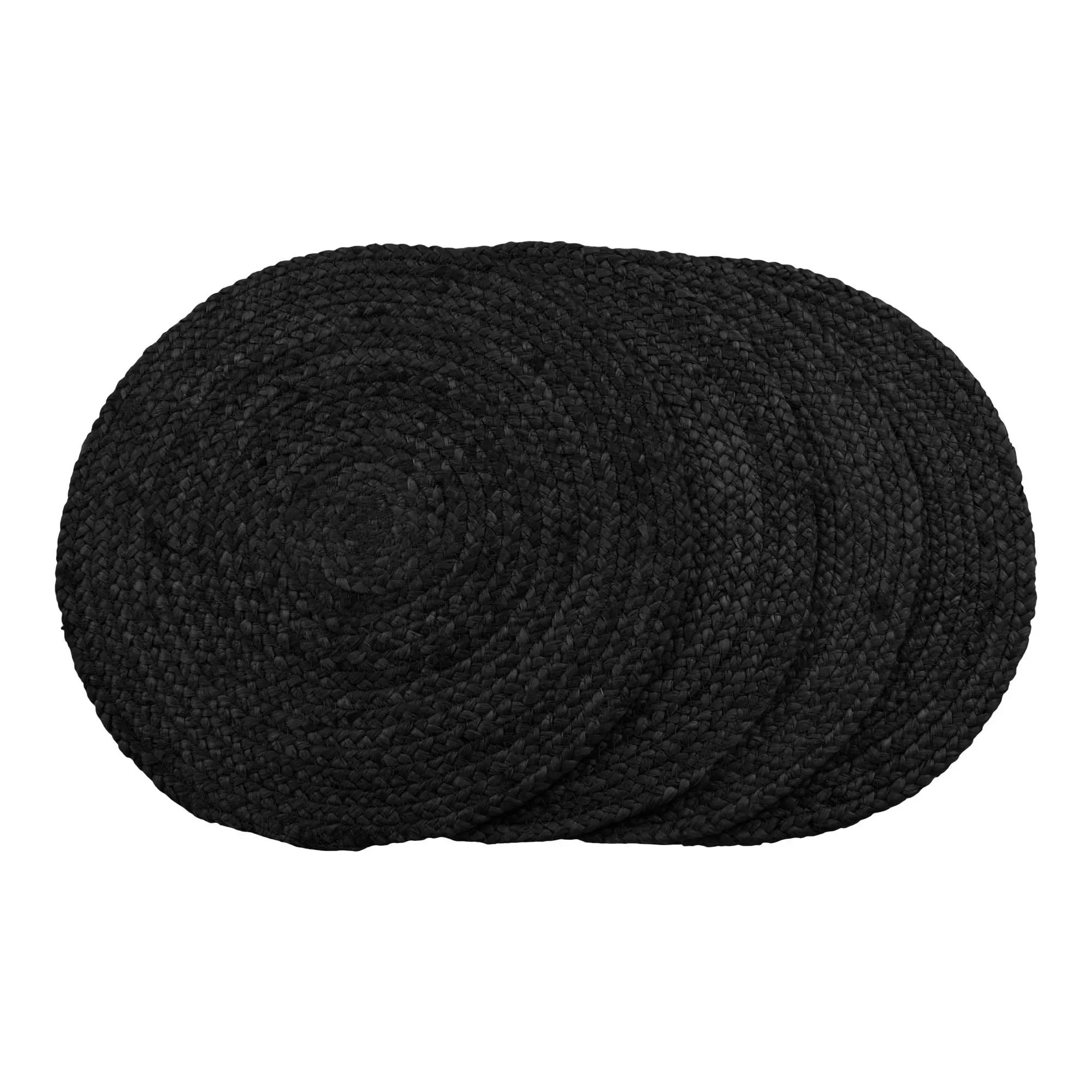Podkładka z plecionej juty BOMBAY zestaw 4 szt. fi38 cm ciemnoszara Podkładka z plecionej juty BOMBAY zestaw 4 szt. fi38 cm ciemnoszara