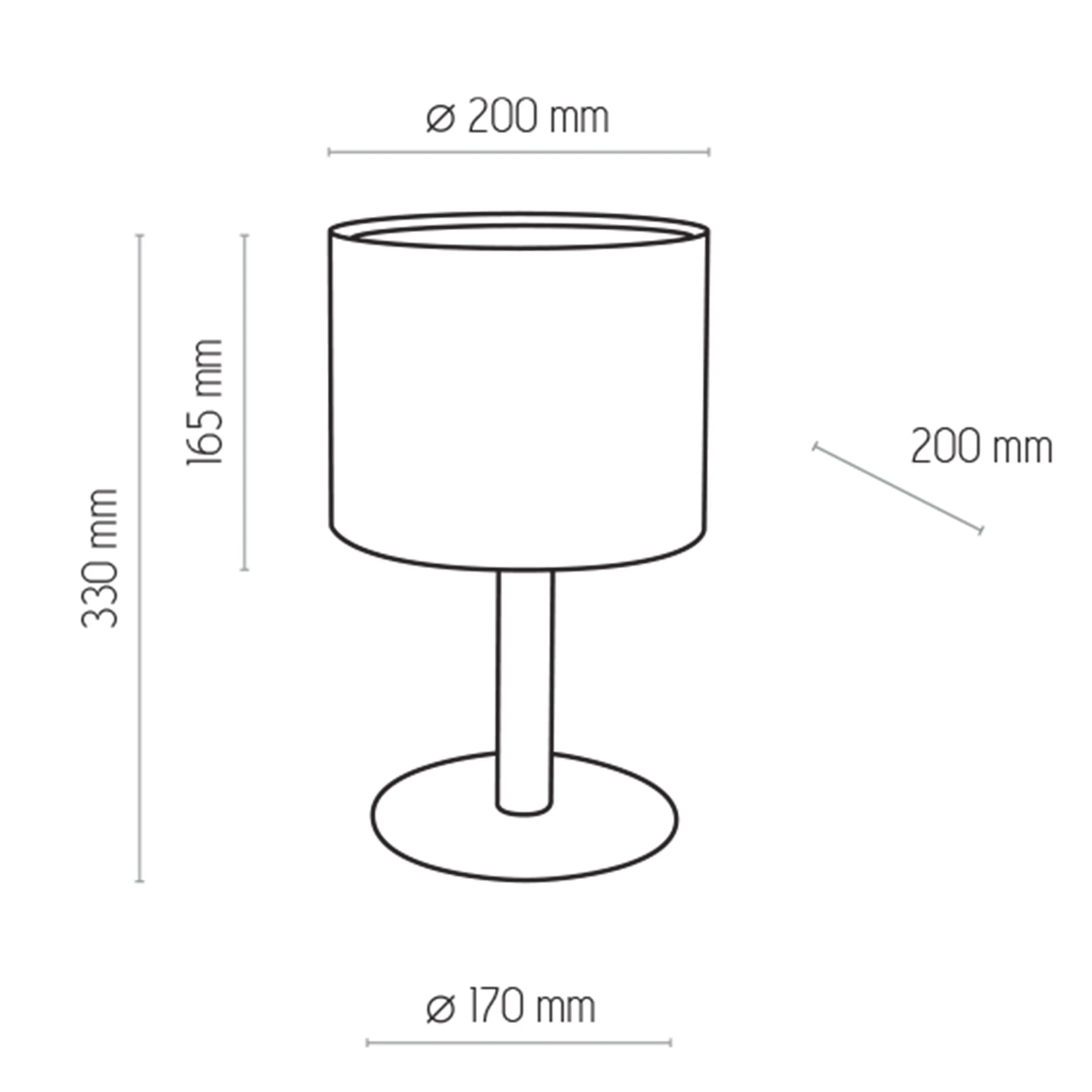 Lampka nocna DEVA biała na drewnianej jasnej nodze 33x20cm - TK_5217