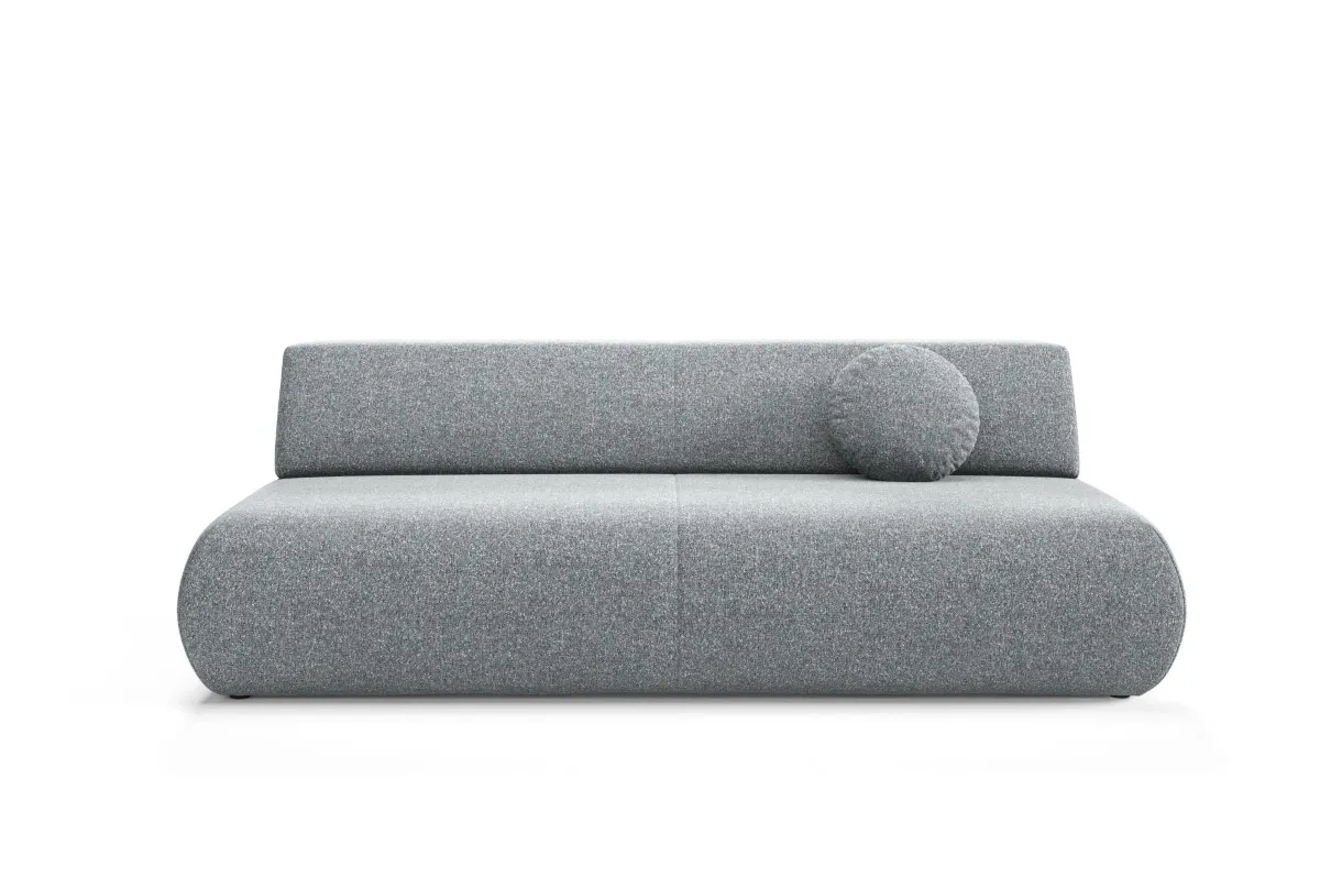 Sofa rozkładana z pojemnikiem PUENTE 214 cm popielata