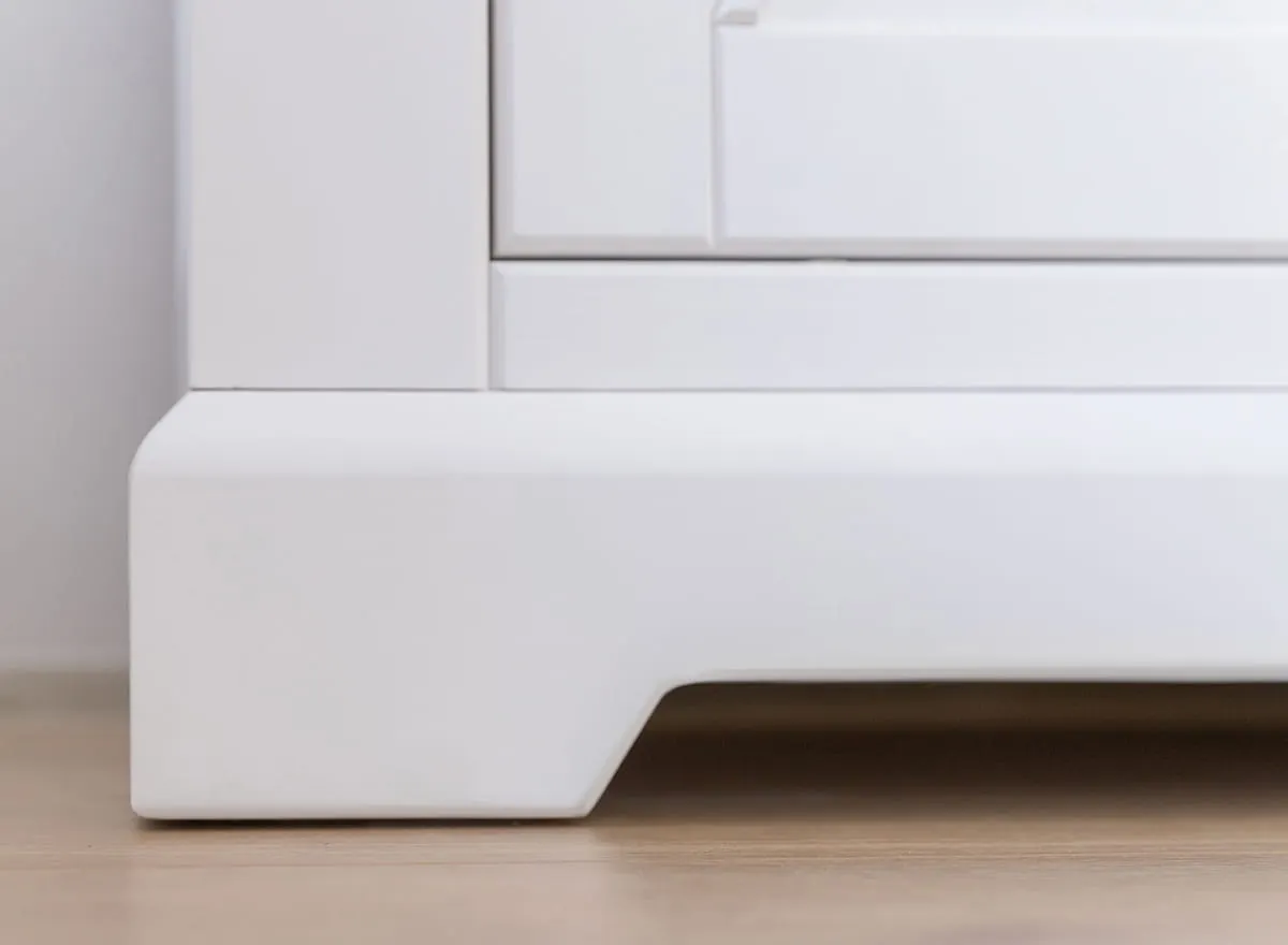 Komoda MARONE ELITE 3-drzwiowa z 3 szufladami - biała, tabacco - PLMEL42/T