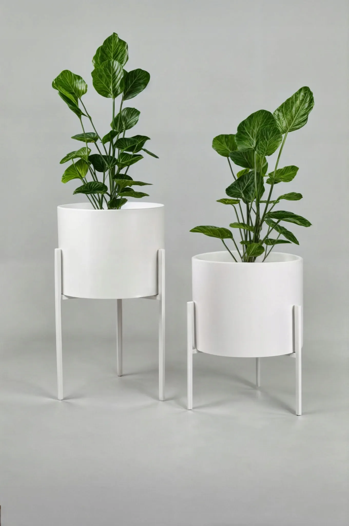 DONICZKA-osłonka na donice metalowa MACON M biała - LD_TZ000341