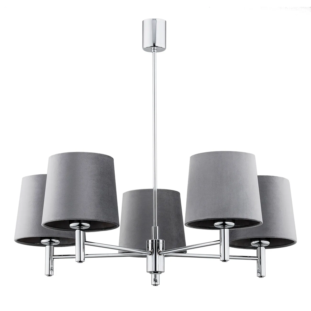 Żyrandol BOLZANO PLUS metalowy chromowany szary 71x63cm - 2108