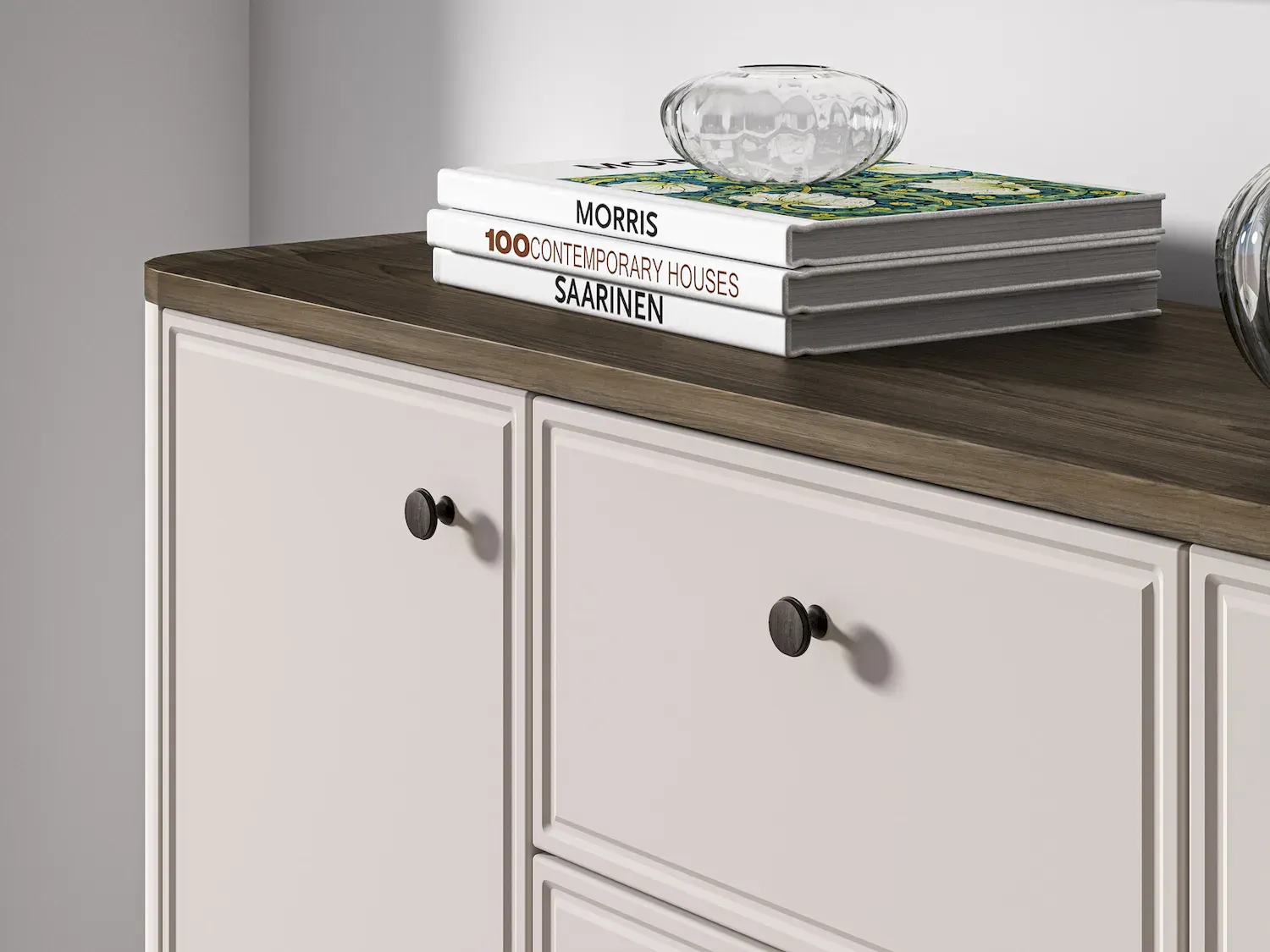 Komoda 2-drzwiowa z 3 szufladami VILAVIO 04 szer.138cm dąb windmill dark cashmere - 1VILA04-001