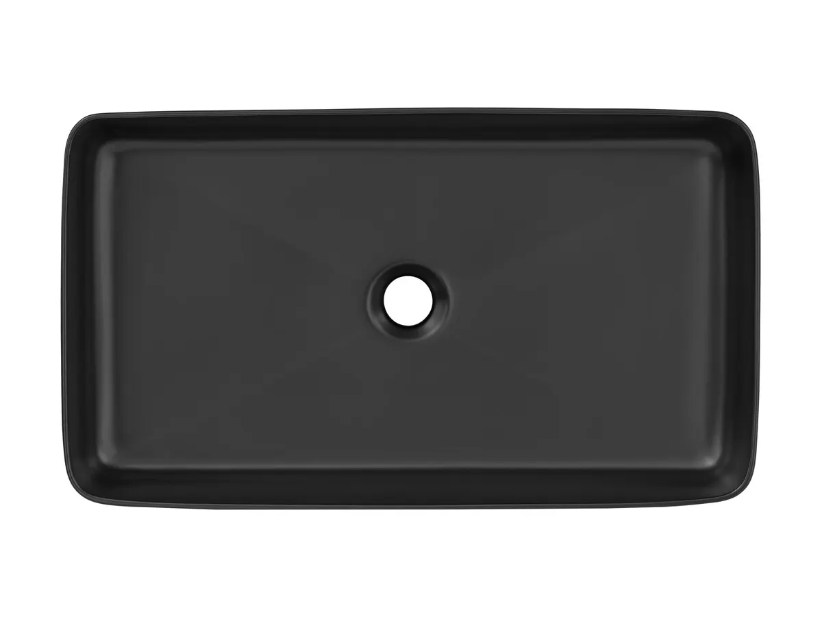 Umywalka nablatowa SLIM DP czarna matowa 61x34x11cm (bezpiecznie pakowana) - UM-6275_SLIM_60_BLACK_DP