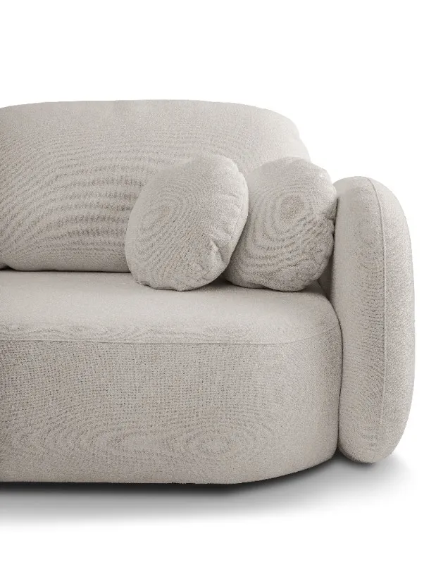 Sofa rozkładana z pojemnikiem OLIO SICURIO 238 cm jasnoszara — zdjęcie 7