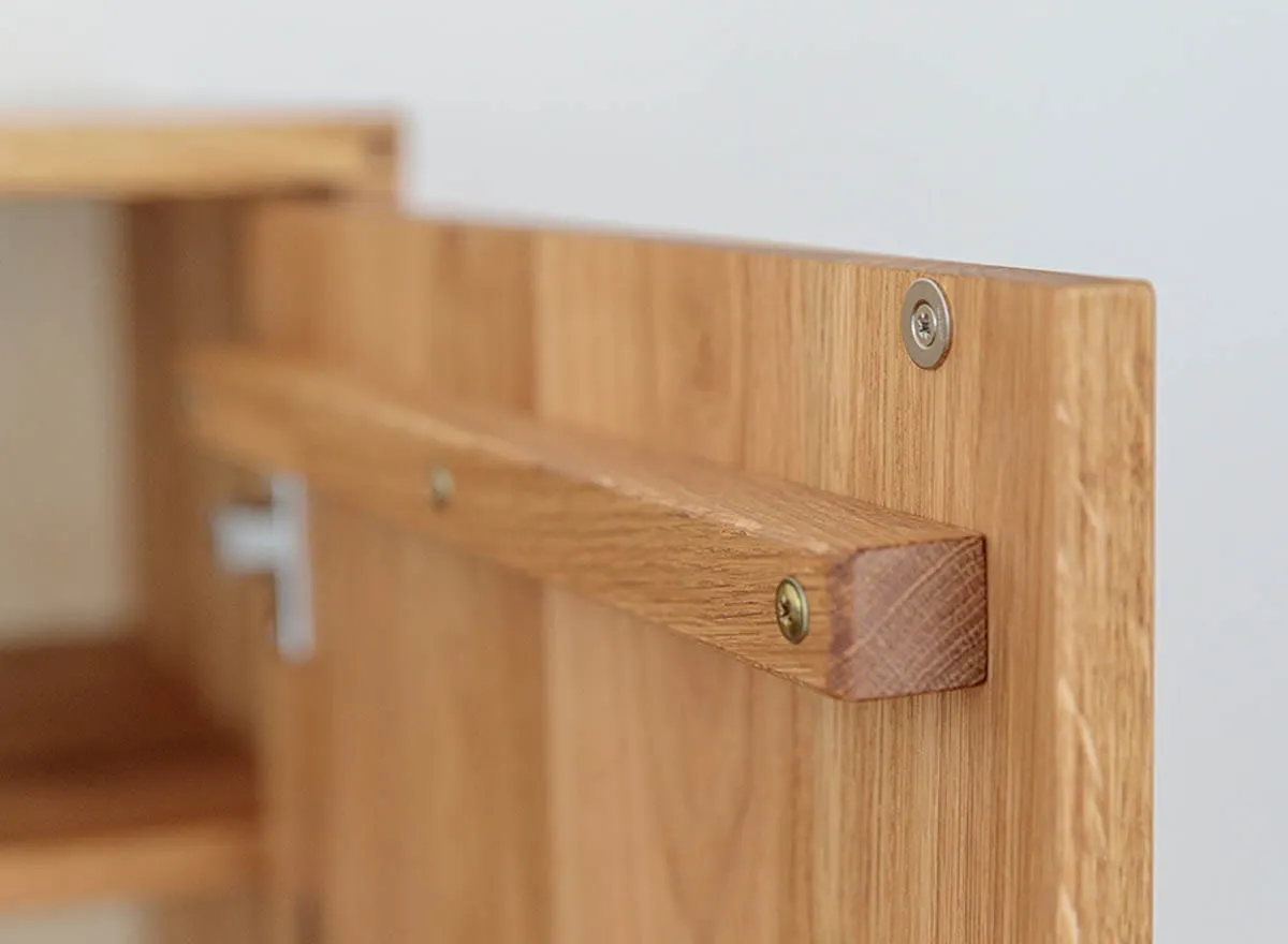 Bieliźniarka 2-drzwiowa z 2 szufladami SIMONA lity dąb olejowany - PRHSIM05